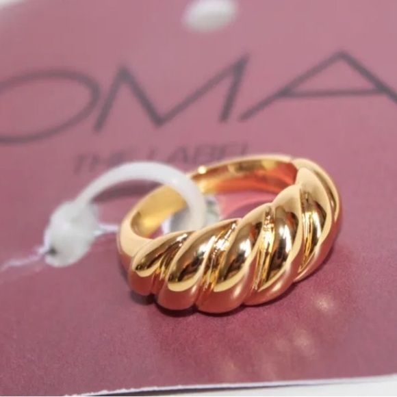 Oma The Label Rope Stack Rings Gold Tone Size 7 5 - Picture 2 of 3